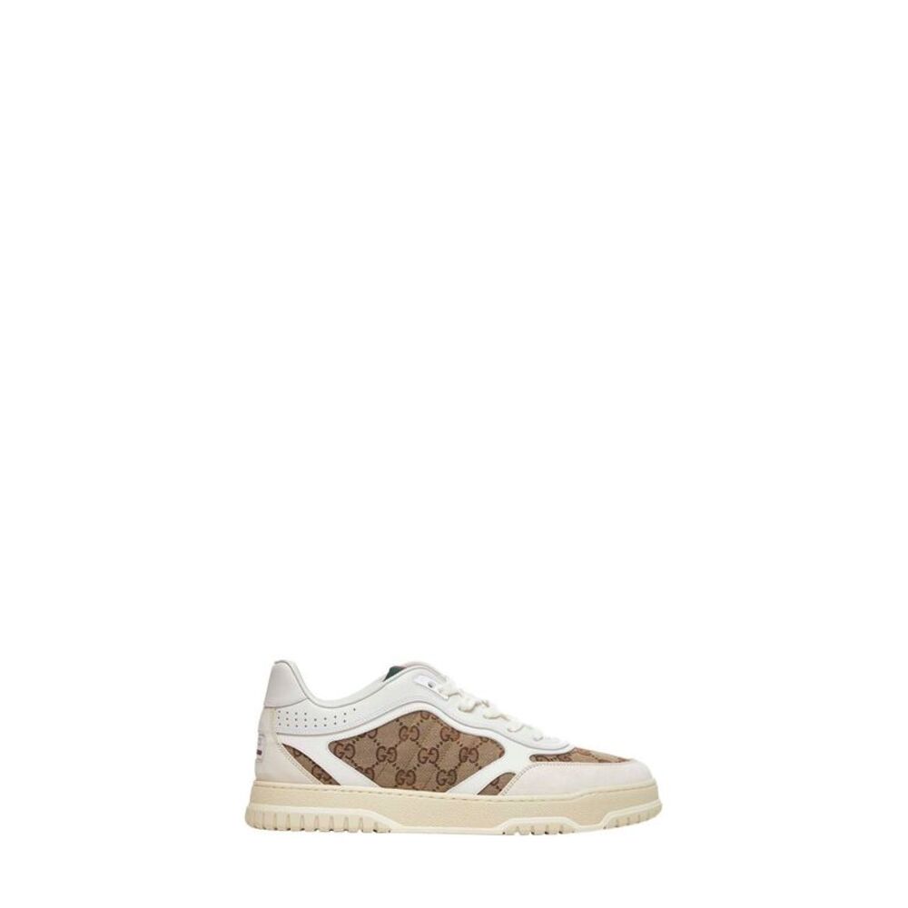 Gucci Men Beige Gucci Re-Web Sneakers